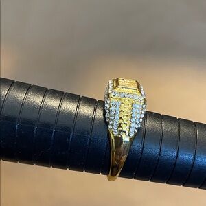 Fashion, Faux Diamond and gold ring.
12.5 men’s.